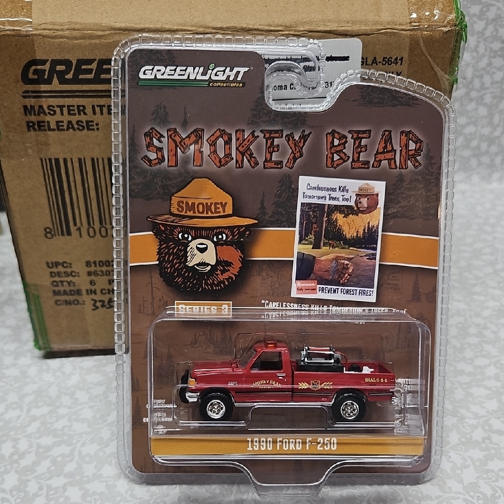 1990 Ford F-250 Pick-up Limited Edition 1:64 Scale Die-cast Smokey Bear